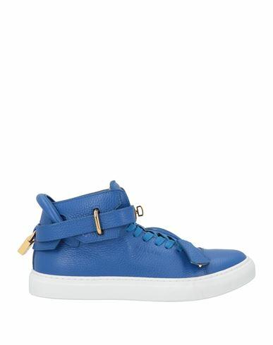 Buscemi Man Sneakers Blue Soft Leather Cover