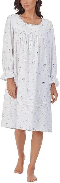 Eileen West Cotton Flannel Long Sleeve Waltz Gown (Rosebuds) Women's Pajama Cover