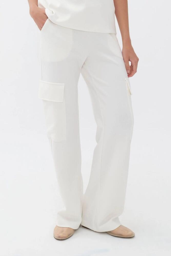 Nocturne Cargo Pants with Elastic Waistband in Ivory Cover