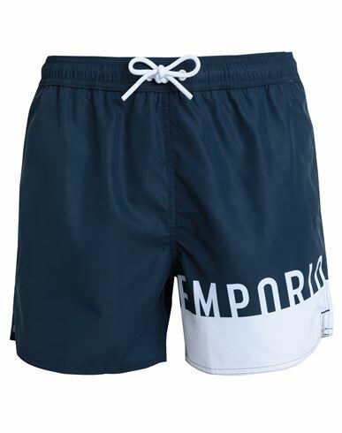 Emporio Armani Man Swim trunks Navy blue Polyester Cover