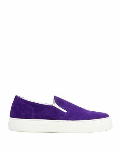 8 By Yoox Leather Low-top Flatform Slip-on Sneakers Man Sneakers Purple Calfskin Cover