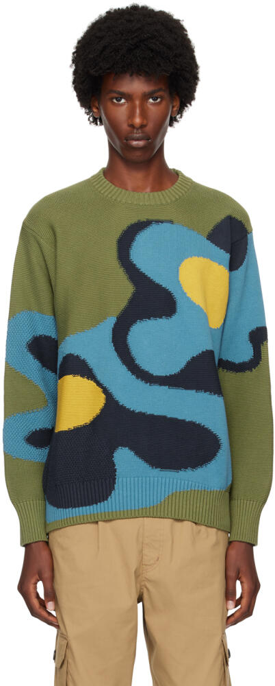 PS by Paul Smith Green Knitted Crewneck Sweater Cover