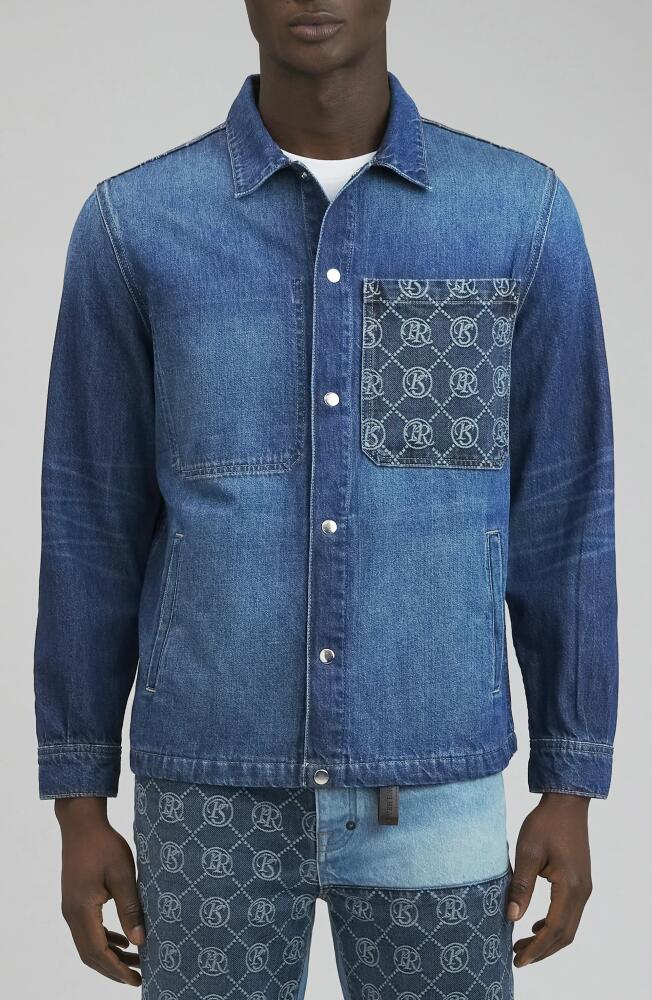 PRPS Sabea Denim Snap-Up Shirt in Indigo Cover