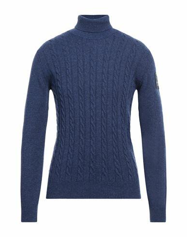 Aeronautica Militare Man Turtleneck Blue Wool, Polyamide Cover