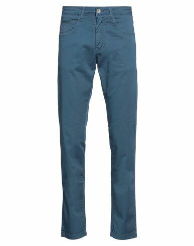 Squad² Man Pants Slate blue Cotton, Elastane Cover