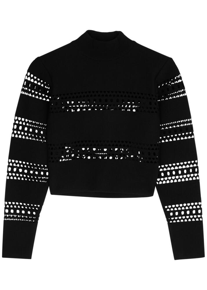 Alaïa Vienne Cut-out Wool-blend Jumper - Black Cover