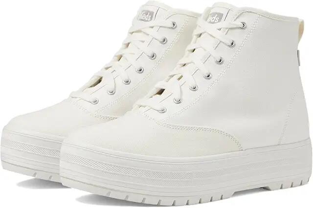 Keds The Platform Mid Lug (Snow White Canvas) Women's Boots Cover