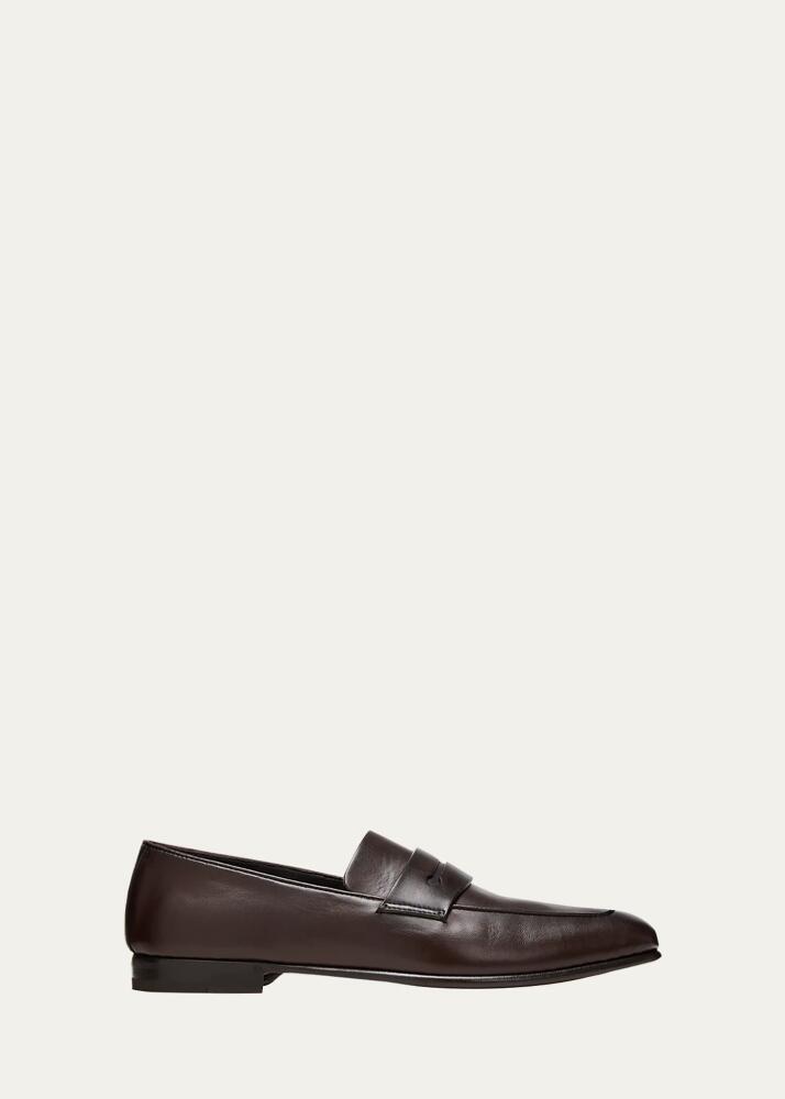 ZEGNA Men's Lasola Leather Penny Loafers Cover