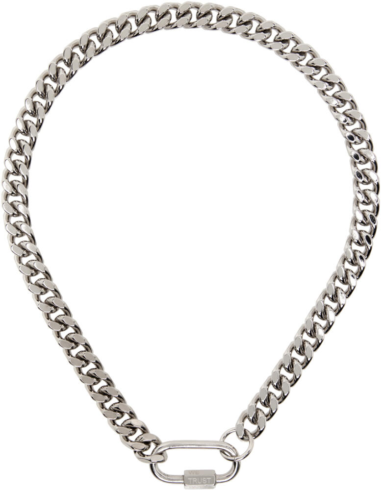 IN GOLD WE TRUST PARIS Silver Curb Chain Necklace Cover