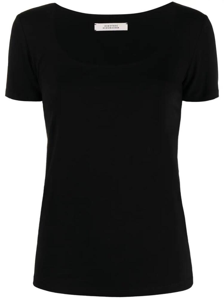 Dorothee Schumacher square-neck short-sleeve T-shirt - Black Cover