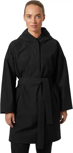 Helly Hansen Lilja Belted Poncho (Black) Women's Clothing Cover