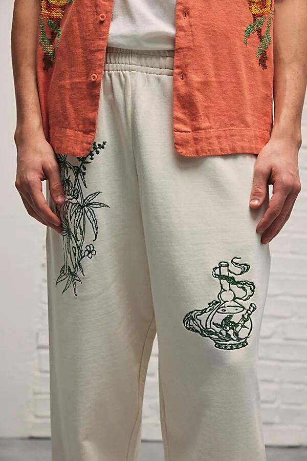 BDG Bonfire Embroidered Graphic Jogger Sweatpant in Ivory Cover