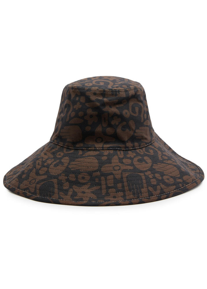 Lack OF Color Holiday Printed Canvas Bucket hat - Black Cover