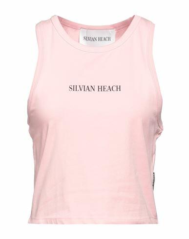 Silvian Heach Woman Tank top Pink Cotton, Lycra Cover