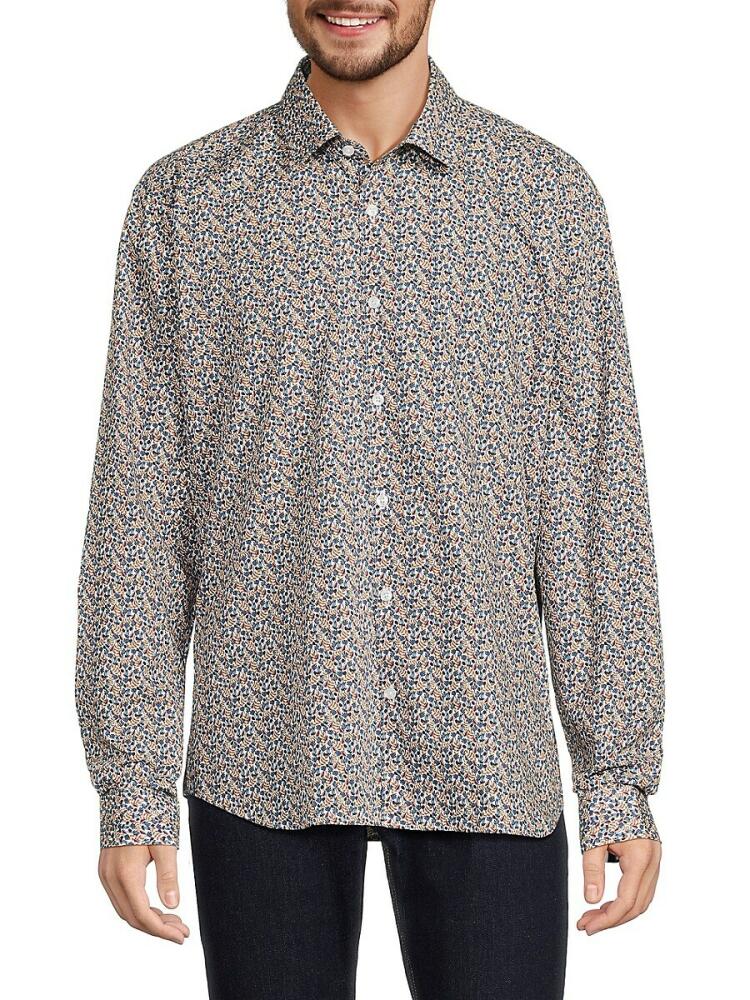 Jared Lang Men's Floral Shirt - White Floral Cover