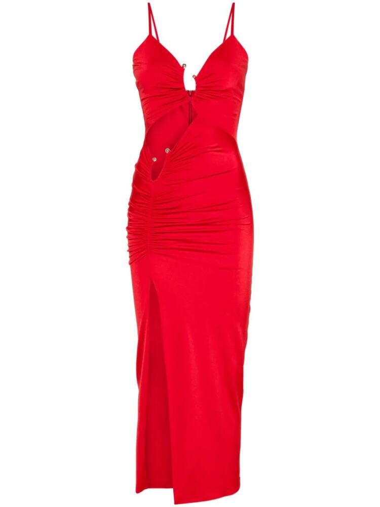 NISSA cut-out midi dress - Red Cover