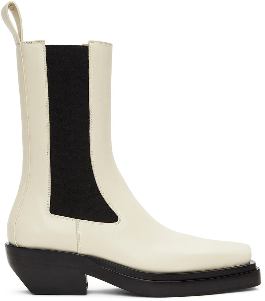 Bottega Veneta Off-White 'The Lean' Chelsea Boots Cover