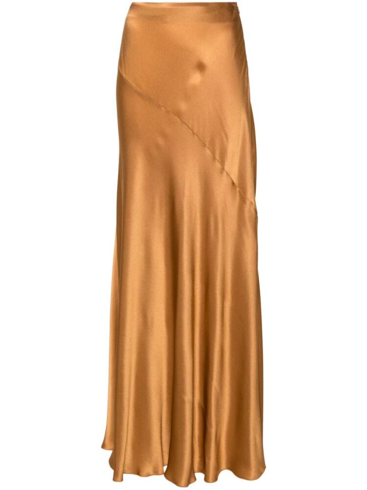 Alberta Ferretti long satin skirt - Neutrals Cover