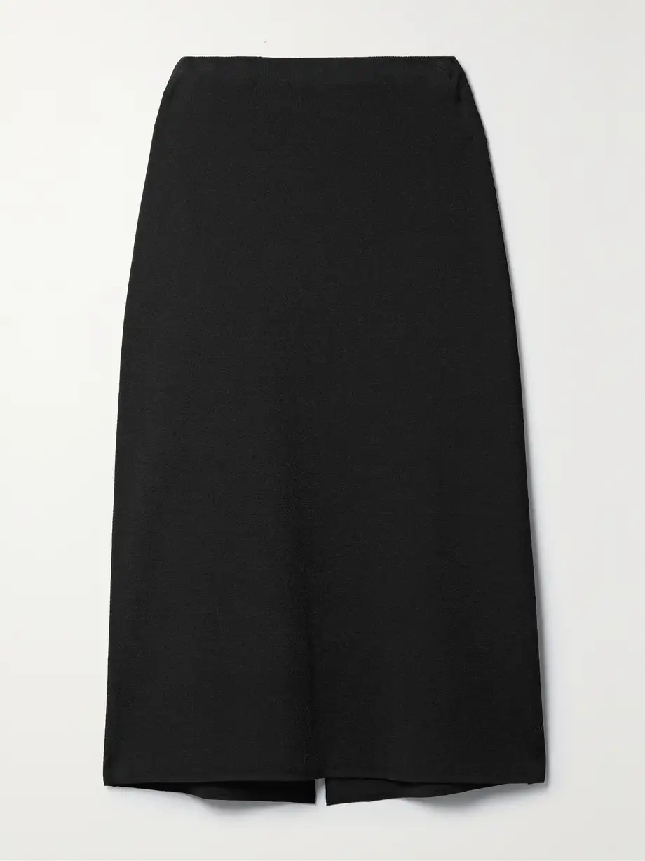 The Row - Cason Stretch-knit Midi Skirt - Black Cover