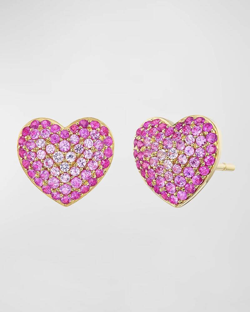 Emily P. Wheeler Lucy Stud Earrings in 18K Yellow Gold and Pink Sapphires Cover