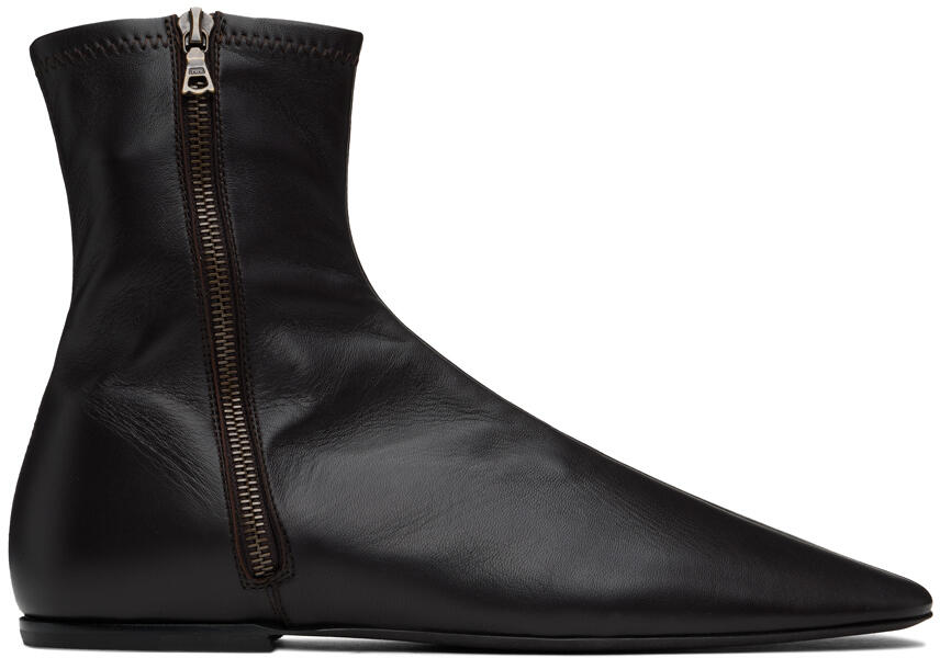 Dries Van Noten Brown Leather Boots Cover