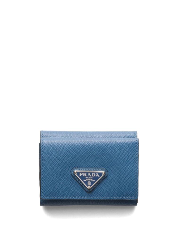 Prada small Saffiano leather wallet - Blue Cover