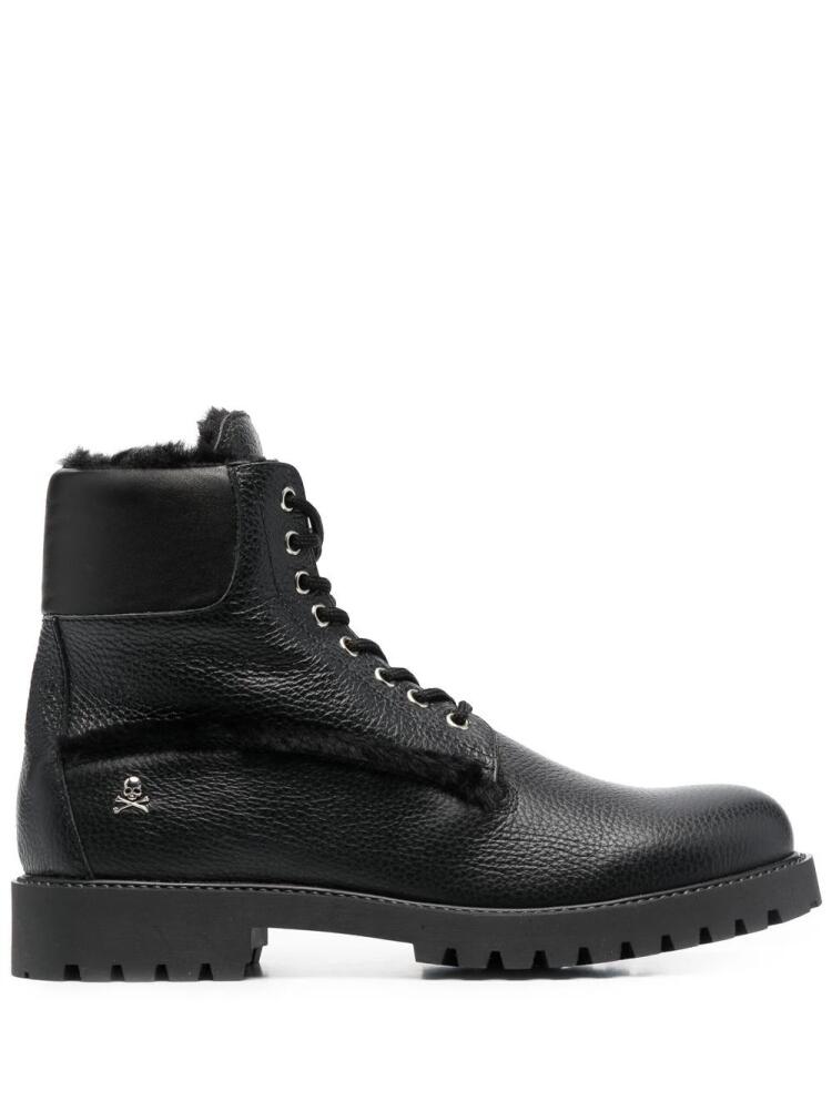 Philipp Plein The Hunter shearling lined leather boots - Black Cover