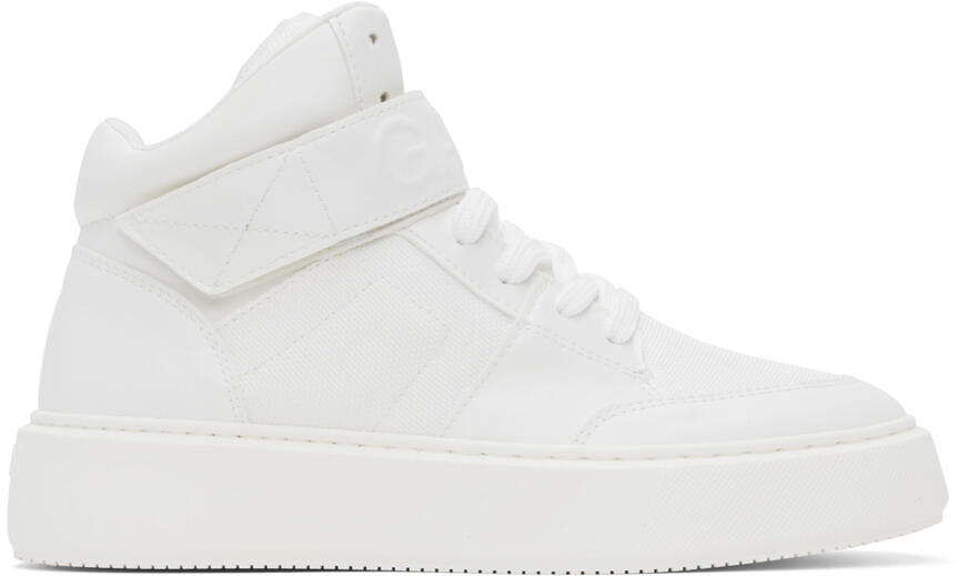 GANNI White Sporty Mix High-Top Sneakers Cover