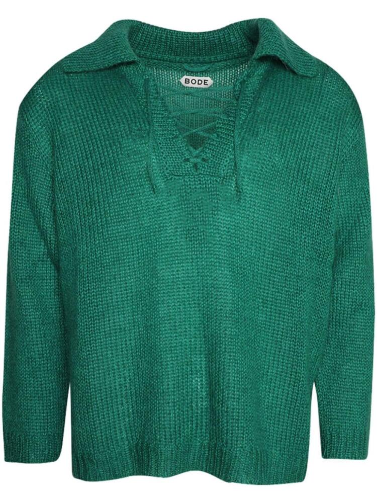 BODE Alpine lace-up jumper - Green Cover