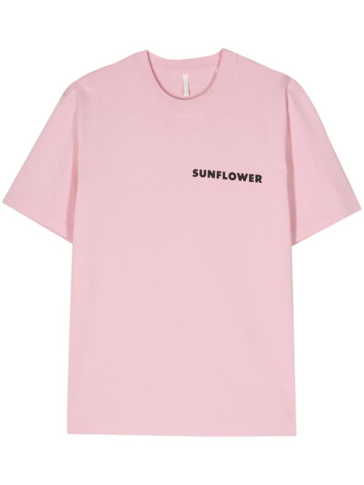 Sunflower logo-print cotton T-shirt - Pink Cover