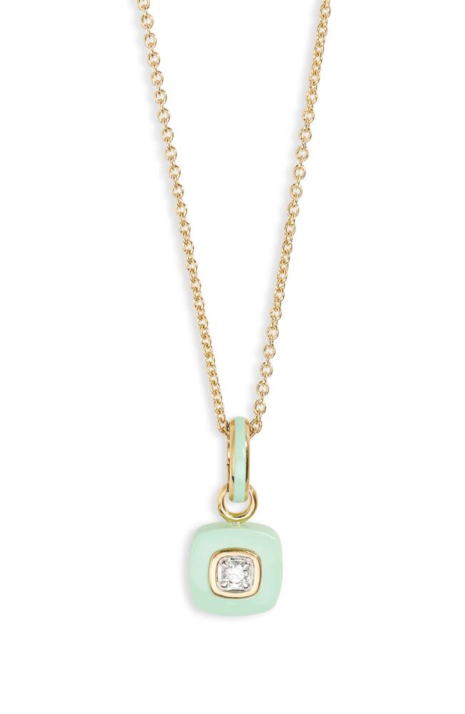 Cast The Brilliant Diamond Pendant necklace in Green Cover