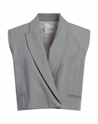 Soallure Woman Blazer Light grey Polyester, Viscose, Elastane Cover