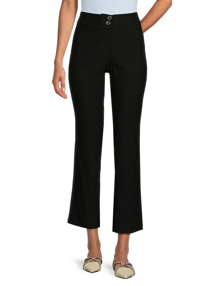 NANETTE nanette lepore Women's Ankle Flare Pants - Very Black Cover