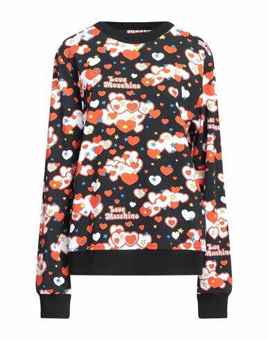 Love Moschino Woman Sweatshirt Black Cotton, Elastane Cover