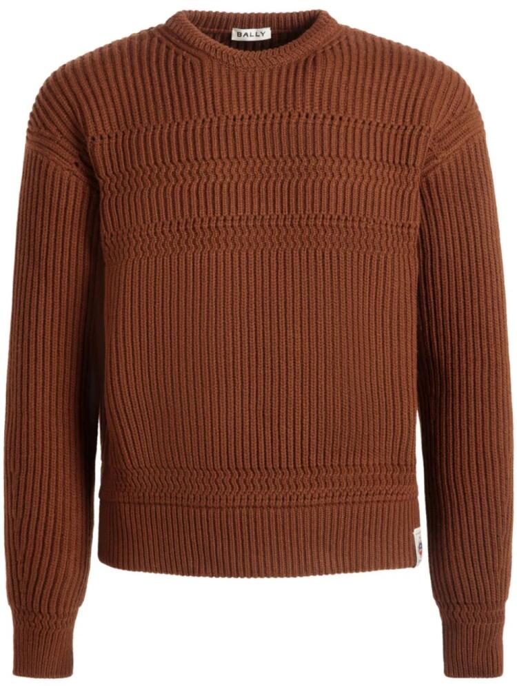 Bally logo-patch jumper - Brown Cover