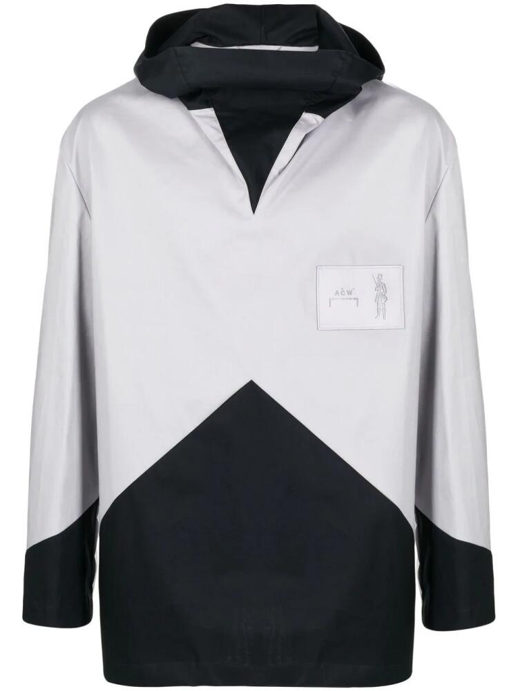 A-COLD-WALL* geometric panelled windbreaker - Grey Cover