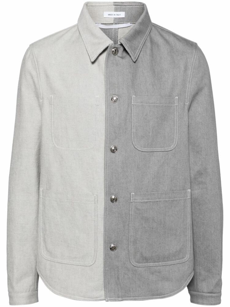 Thom Browne two-tone denim jacket - Grey Cover