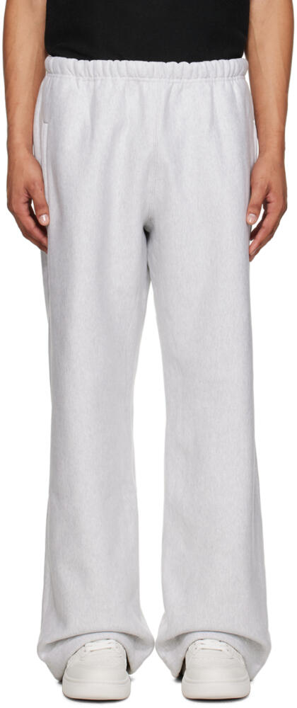 Alexander Wang Gray Oversized Embroidered Logo Sweatpants Cover