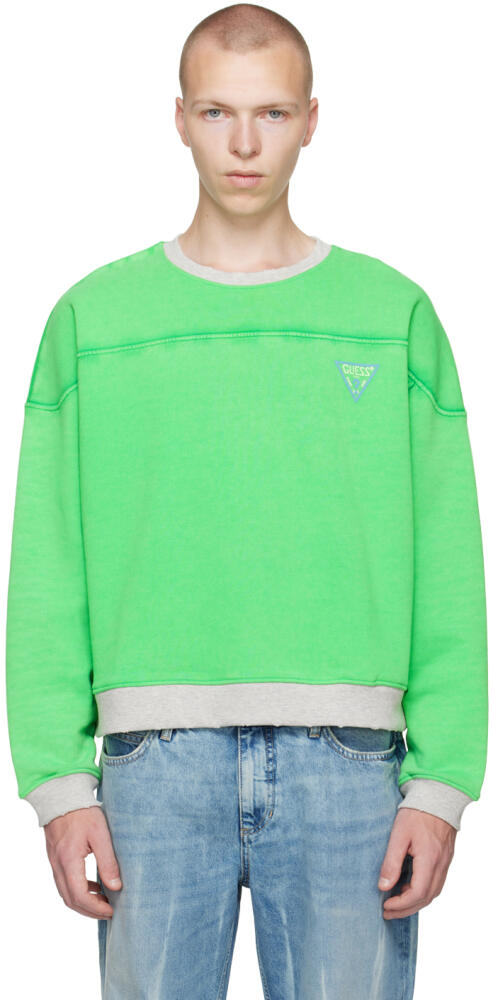 GUESS USA Green Relaxed Sweatshirt Cover