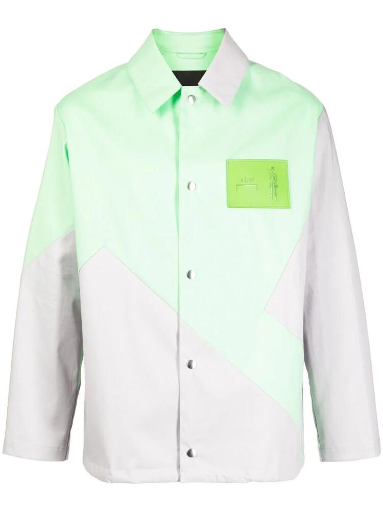 A-COLD-WALL* geometric panelled shirt - Green Cover