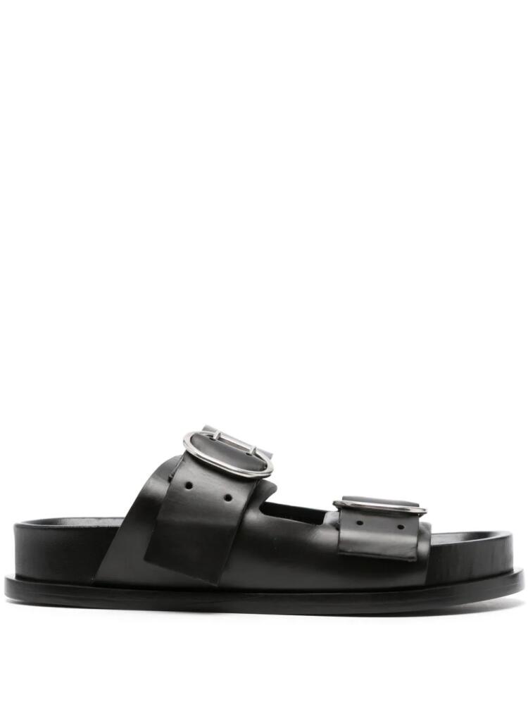 Jil Sander buckle-fastening flat sandals - Black Cover