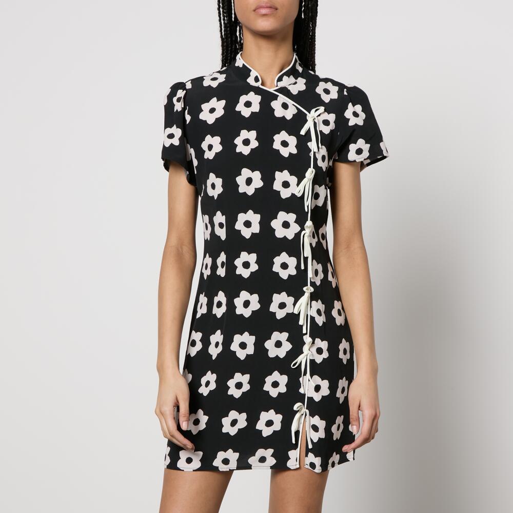 Kitri Harlow Floral-Print Crepe Mini Dress Cover