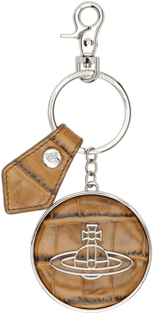 Vivienne Westwood Tan Thin Line Orb Keychain Cover