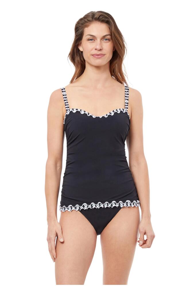 Profile By Gottex Enya D-Cup Bandeau Tankini Swim Top in Black Cover