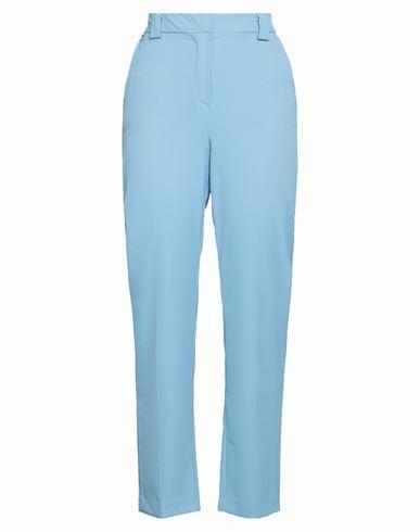 Kontatto Woman Pants Sky blue Polyester, Elastane Cover