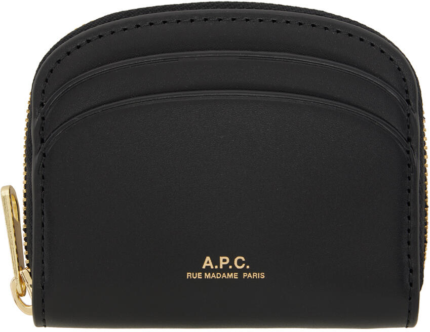 A.P.C. Black Demi-Lune Mini Compact Wallet Cover