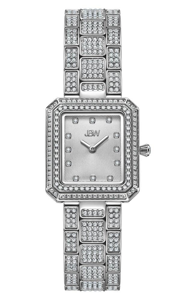 JBW Arc Diamond Bracelet Watch, 23mm in Silver Cover