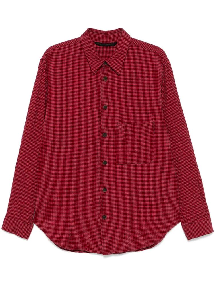 Forme D'expression dogtooth-pattern shirt - Red Cover