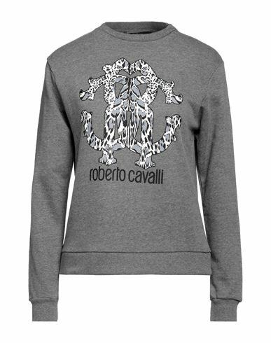 Roberto Cavalli Woman Sweatshirt Grey Cotton, Polyester Cover