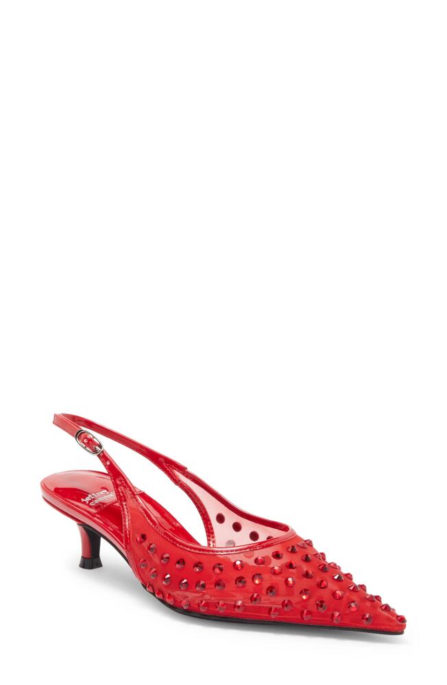 Jeffrey Campbell Persona Pointed Toe Slingback Pump in Red Combo Cover